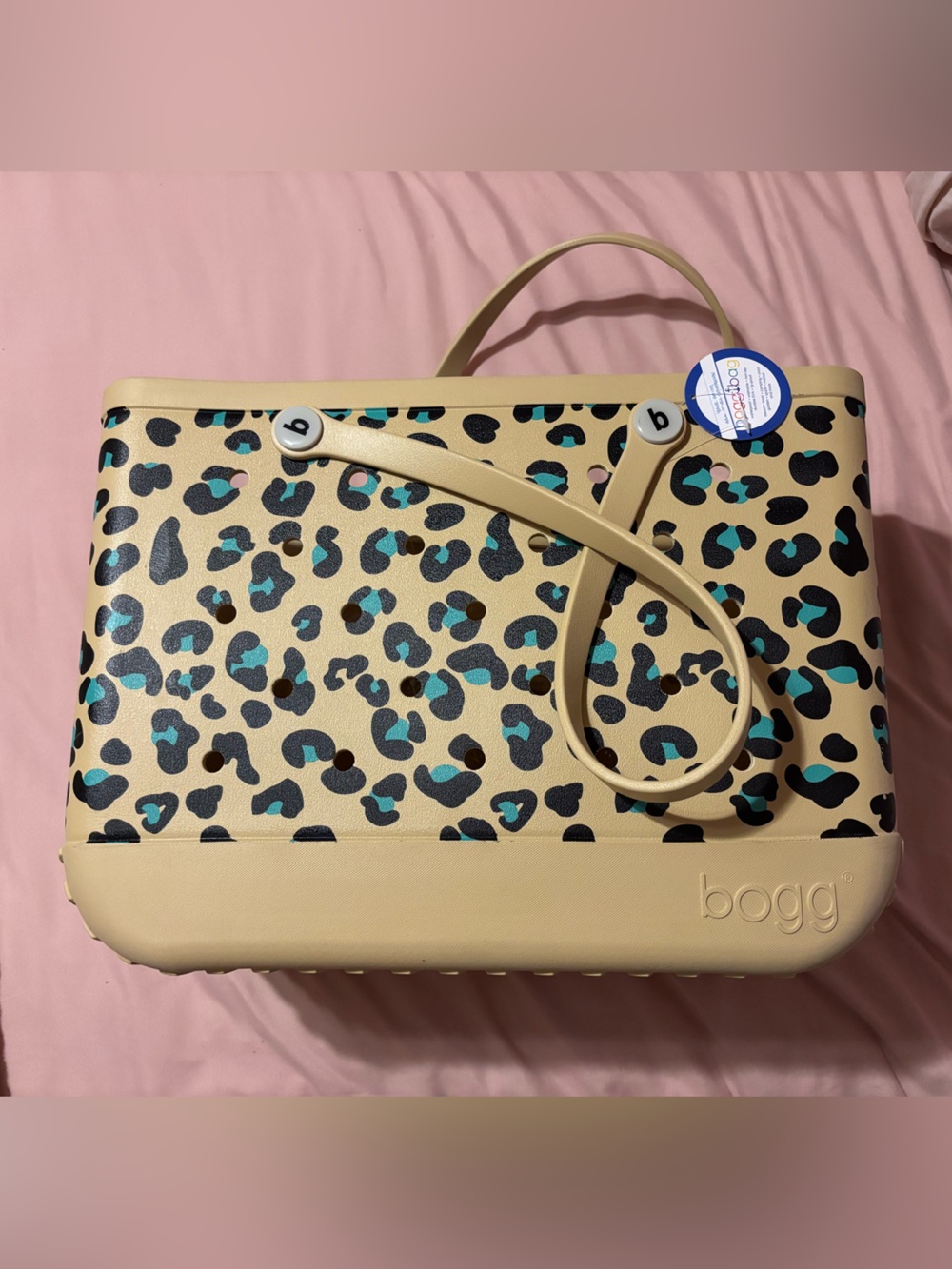 NWT Original Bogg Bag Leopard Print with Insert Pouch